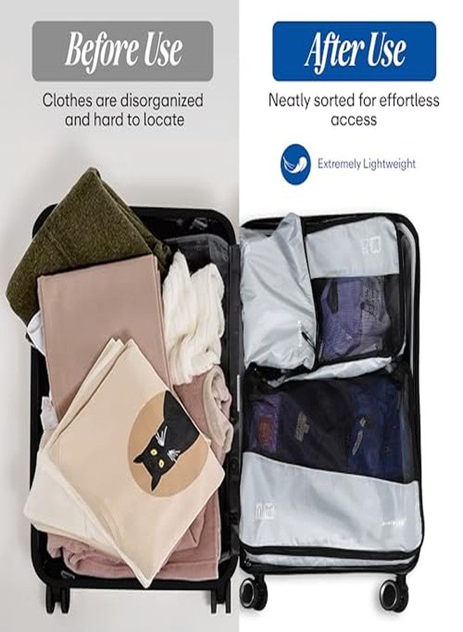 Protecta Pack of 6 Waterproof Packing Cubes for Travel Organizer Bag Set for Clothes, Luggage Organiser, Suitcase Organizer, Lightweight Compression Packing Cubes with Durable Zippers - Image 5